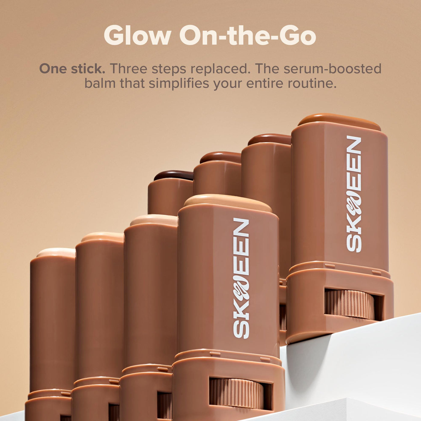 Skween Peptide BB Cream, Skin Tint Stick with HA+ Microspheres, Sheer-to-Light Coverage, Natural Glowy Finish